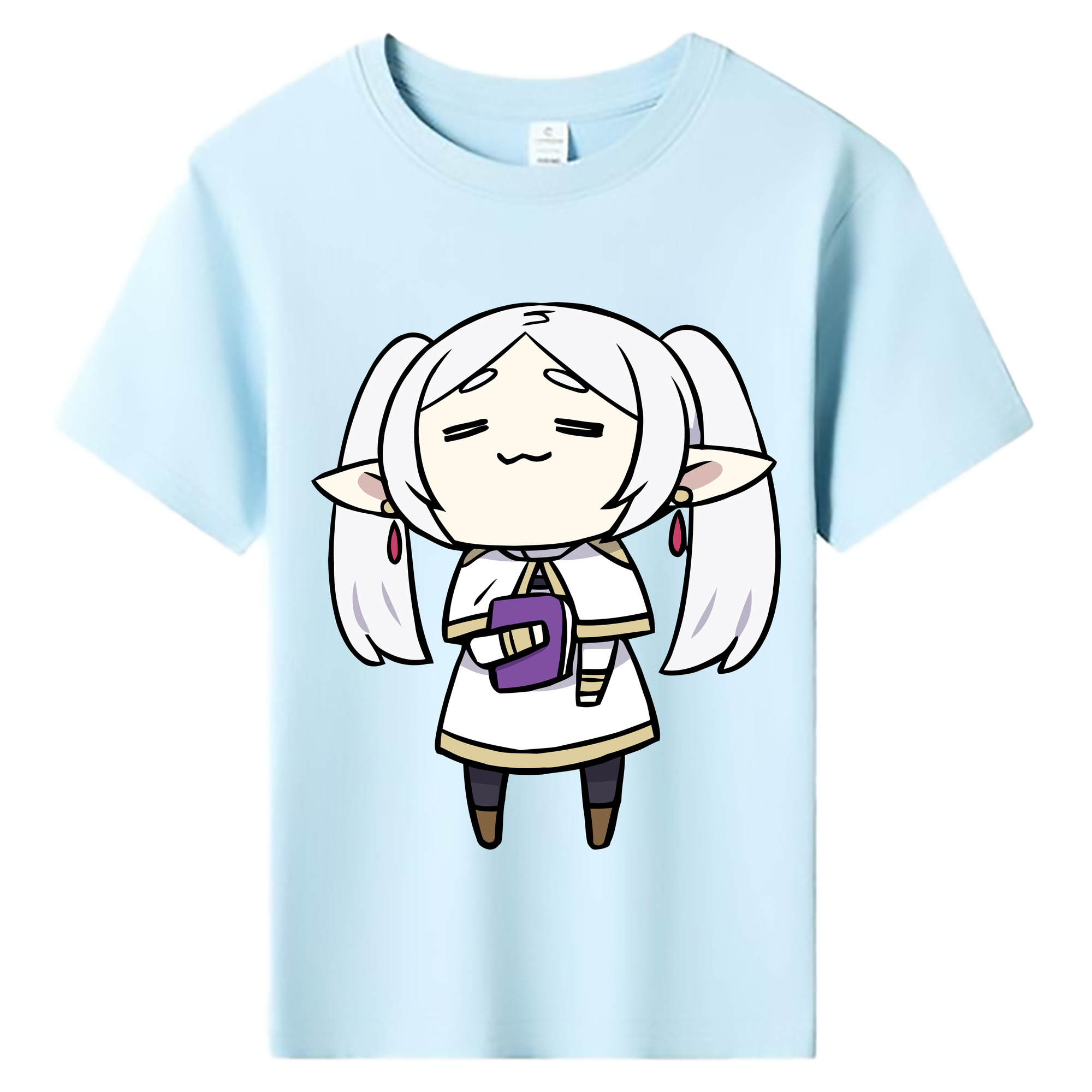 （画像用） 葬送のフリーレン Frieren 綿100％キッズTシャツ（フロントプリント）